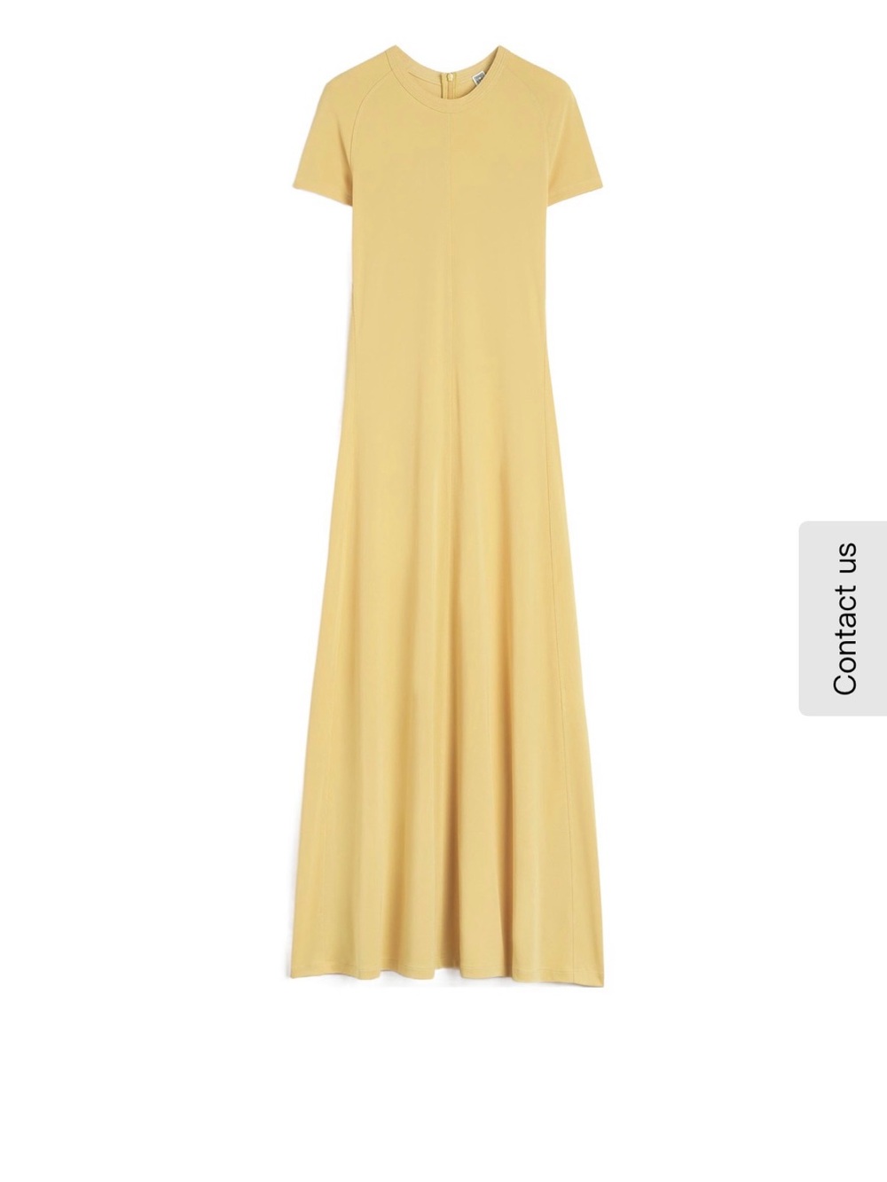Toteme Pale Yellow Short-Sleeve Maxi Dress